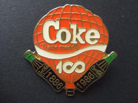 Coca Cola luchtballon met twee flesjes 1986 oranje